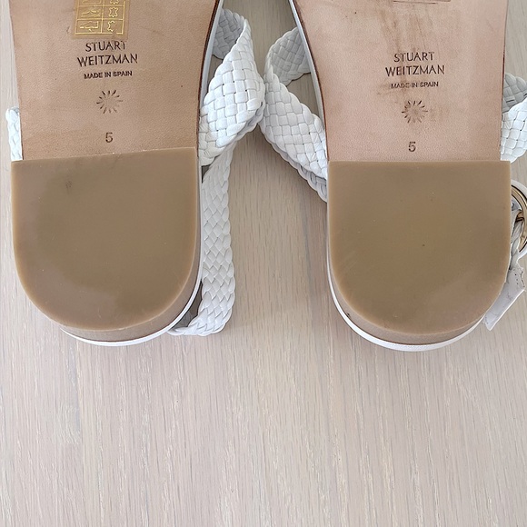 Stuart Weitzman Teodora white leather sandals with dust bag - Picture 6 of 6